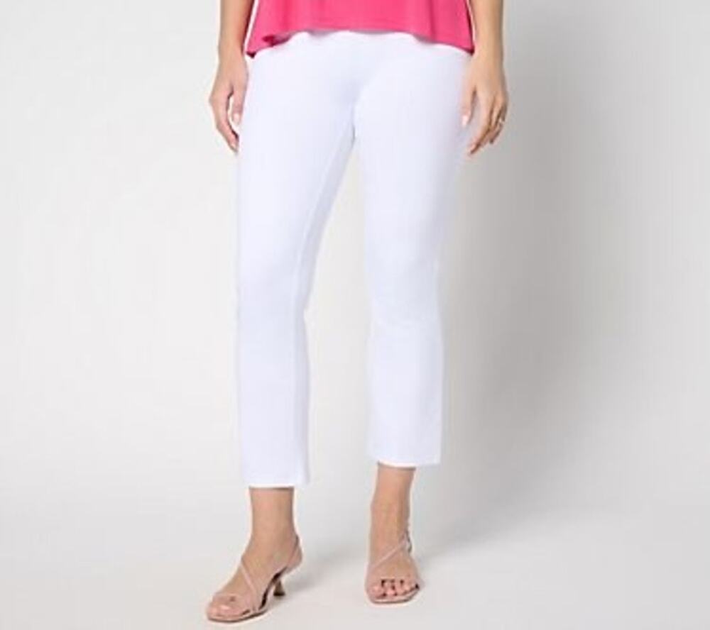 Women with Control Regular Straight Leg Crop Pants Large